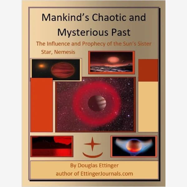 A book cover with an image of planets and stars.